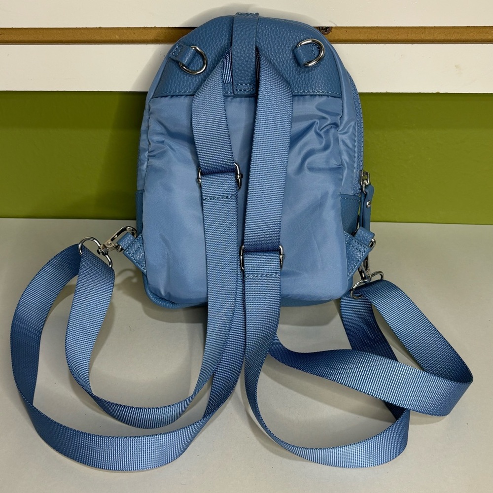 Mini Puffer Backpack Handbag Blue - Picture 3 of 6